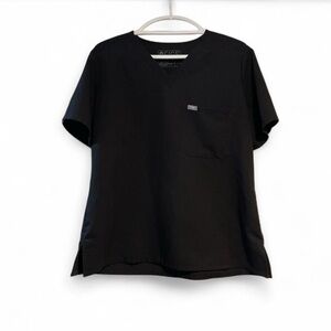 Figs Black Technical Collection Scrub Top Size L